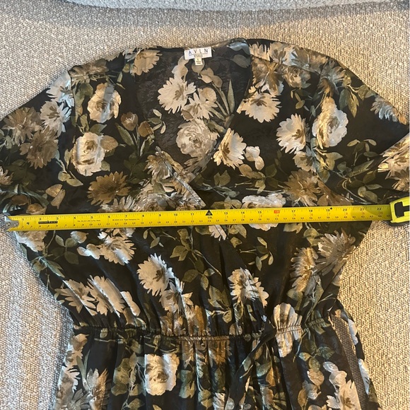 NWOT Black Floral Dress L - Picture 8 of 8